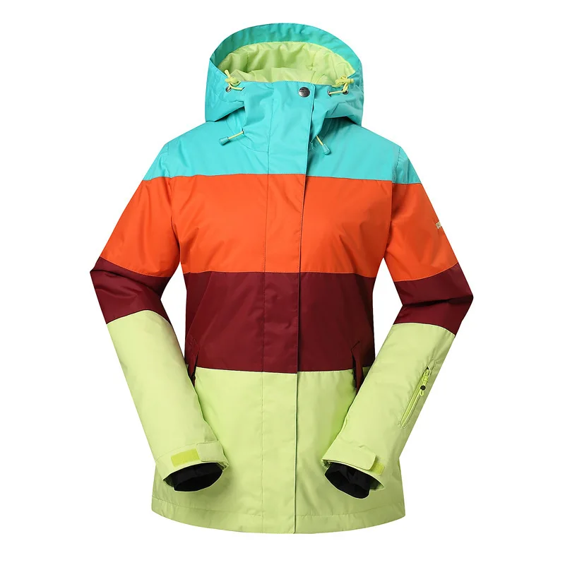 Ковбойский узор, женский зимний костюм, наборы, для спорта на открытом воздухе, Лыжный спорт, одежда, водонепроницаемый, ветрозащитный, сноубординг, куртки и штаны, Gsou Snow - Цвет: picture jacket