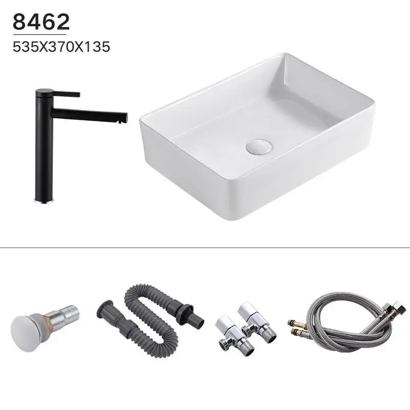 MODEL T Bacia Lavagem Vanity De Para Pia Bassin Lavatorio Da Appoggio wastatel Banyo Lavabo Black Cuba Banheiro раковина для ванной комнаты - Цвет: MODEL T