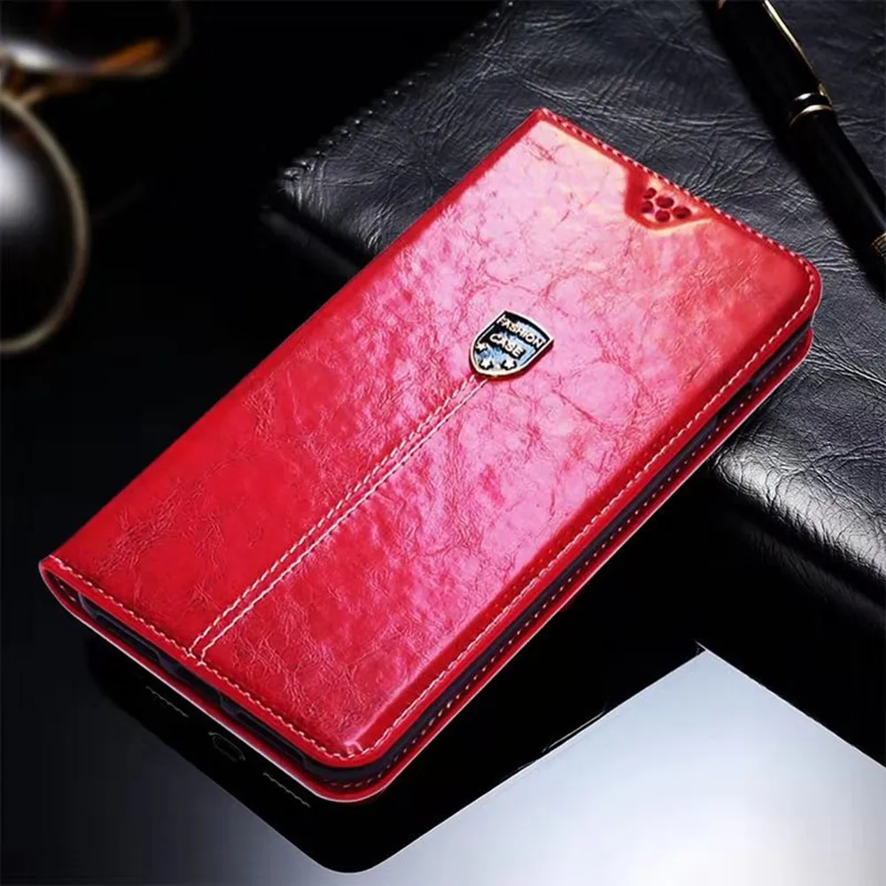 Чехол для BQ 6040L Magic Case, Магнитный Флип-кошелек, кожаный чехол для телефона BQ 6040L, волшебный чехол с держателем для карт - Цвет: EZ  Red
