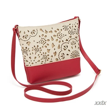 

Women Fashion Leather Shoulder Bag Hollow Pattern Crossbody Tote Satchel Purse A69C