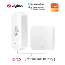 Hot Tuya ZigBee3.0 Smart Temperature And Humidity Sensor Battery Powered ZigBee Smart Home Security Work With Alexa Google Home