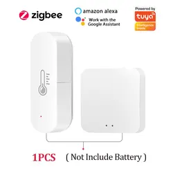 Hot Tuya ZigBee3.0 Smart Temperature And Humidity Sensor Battery Powered ZigBee Smart Home Security Work With Alexa Google Home