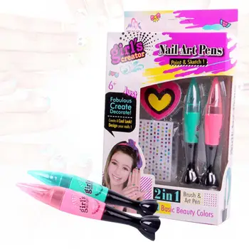 

Children's Nail Art Pen Set Non-toxic Makeup Toy Nail Polish Set 3D Nail Art DIY Decoration