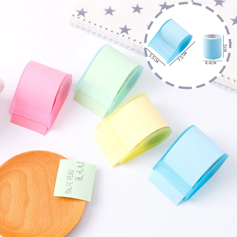 4 Color Sticky Note with holder Memo Tape and Dispenser Low Tack Tape Dies Craft