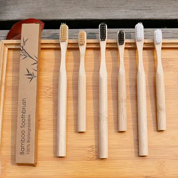 

Bamboo Charcoal Toothbrush Zero Waste Travel Toothbrush Eco Friendly Bristle Toothbrush Natural Biodegradable Wooden Toothbrushe