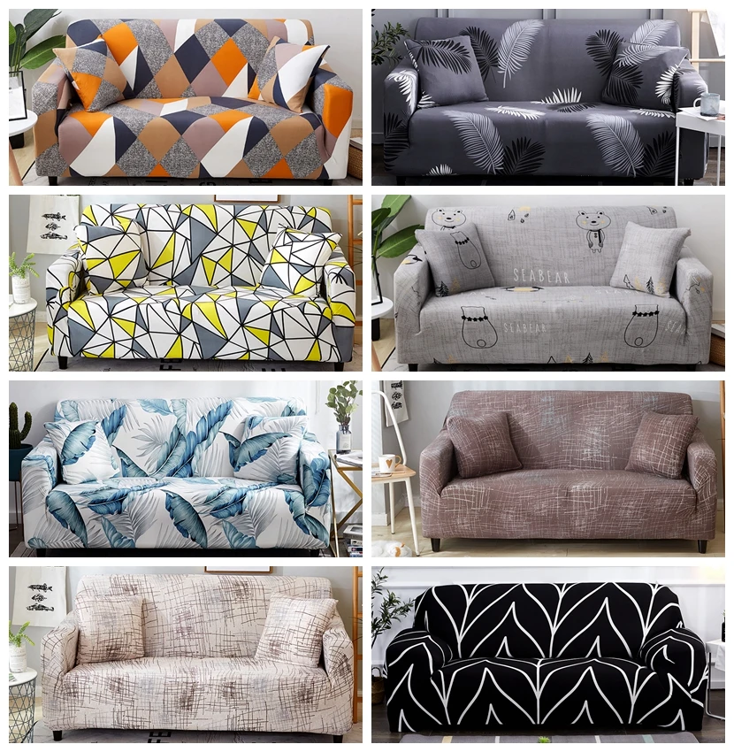 1/2/3/4-seater Arm Chair Cover Sofa Slipcover For Living Room Stretch Covers Furniture Protector Polyester Couch | Дом и сад