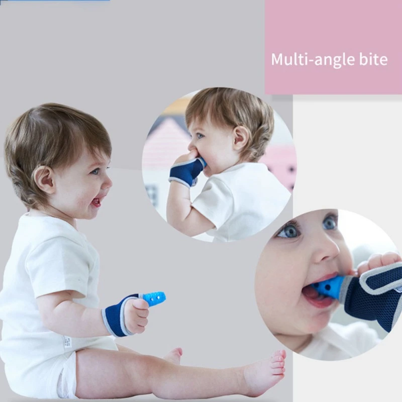 Baby Silicone Mitts Teething Toy Teether Newborn Chewable Nursing Teether Natural stop Sucking Thumb Toys