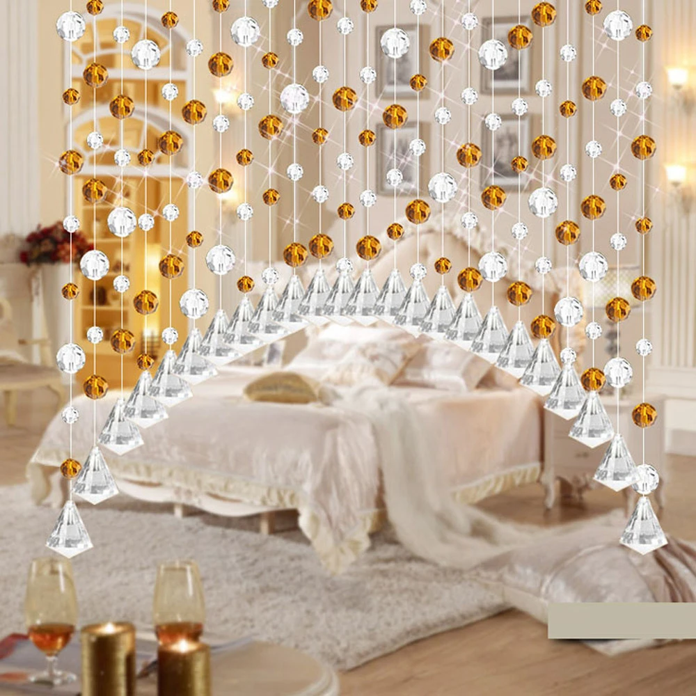 Cortina de cuentas cristal para decoración del hogar, Estores Enrollables de lujo a la moda para sala de estar, dormitorio, Ventana, puerta, decoración de boda|Persianas, cortinas y estores| - AliExpress