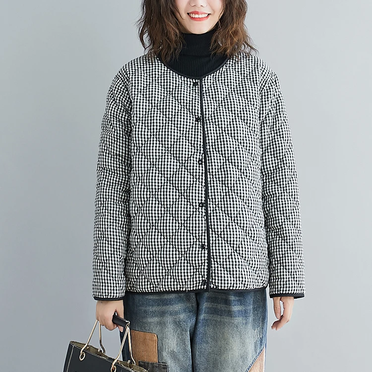 Aransue algodão leve acolchoado jaqueta feminina curto