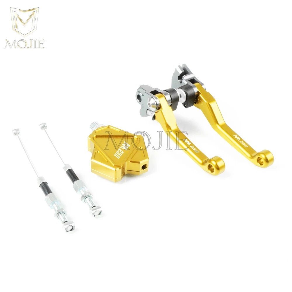 Для SUZUKI RM250 RM 250 1996-2008 2007 Кроссовый ЧПУ поворотный тормоз трюк рычаг сцепления простая кабельная система для кроссового мотоцикла - Цвет: RM250 04-08 Gold