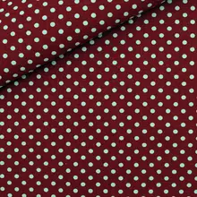 Хлопчатобумажная льняная ткань для ручной работы, кровати, сумки, штор в горошек на красном(LF039