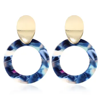 

2020 Europe And America Elegant Exaggeration Ear Stud Circle Acrylic Earrings Stud Earrings Jewelry Fashion Earrings Accessory