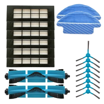 

Roller Brush Side Brush Mop Robot Sweeper Accessories Replacement for Conga 3090 Vacuum Cleaner 18