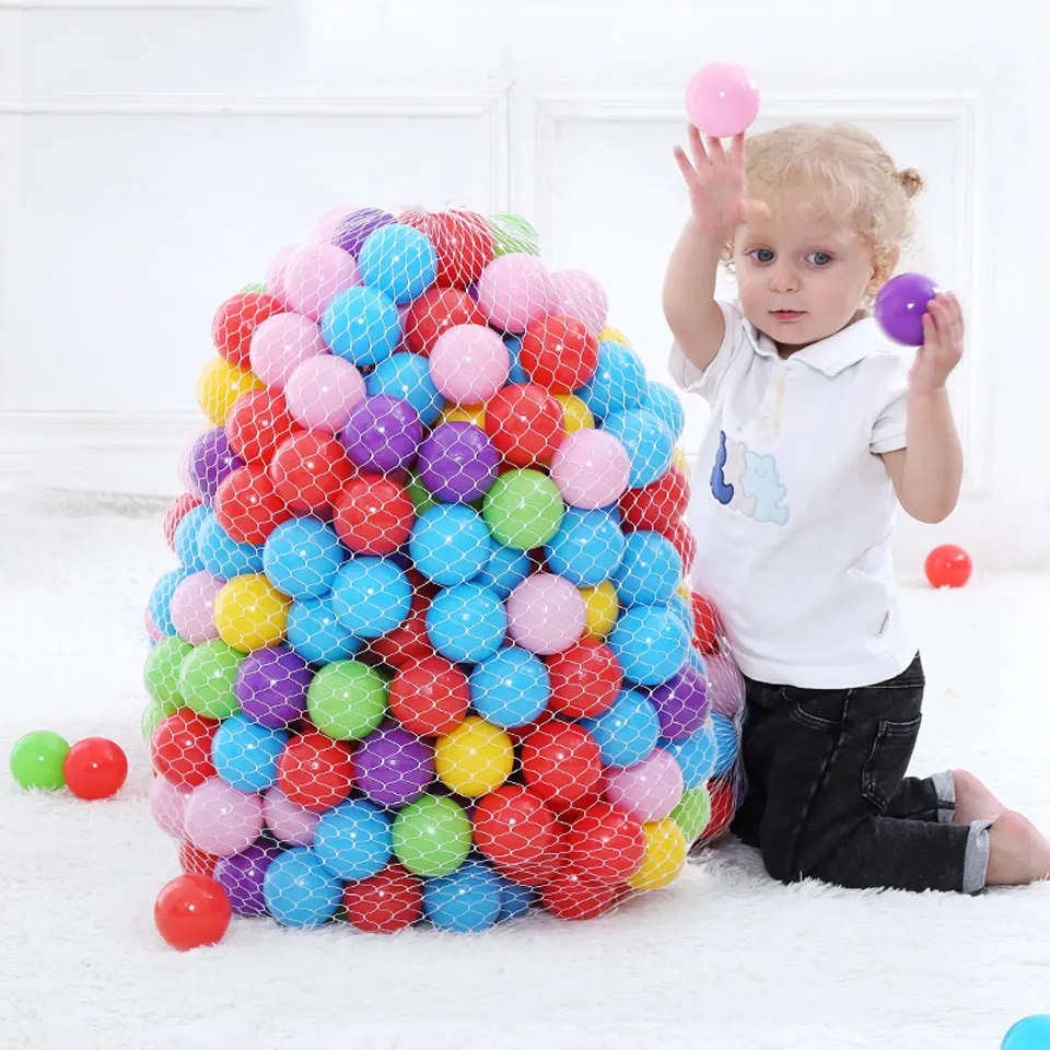 Bolas oceânicas de plástico macio para jogar bilhar, bolas coloridas para  bebê, brinquedos divertidos para crianças, novinho em folha, 5,5 cm, 50  unid - AliExpress