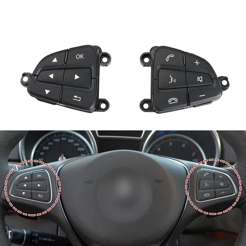 for Mercedes Benz W166 W156 W246 L+H Car Multi-Function Steering Wheel Switch Buttons Phone Control Key | Автомобили и мотоциклы
