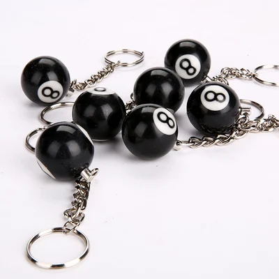 8-balls Маленькие бильярдные шары suzakoo с цепочкой, аксессуары для бильярда - Цвет: 8-balls