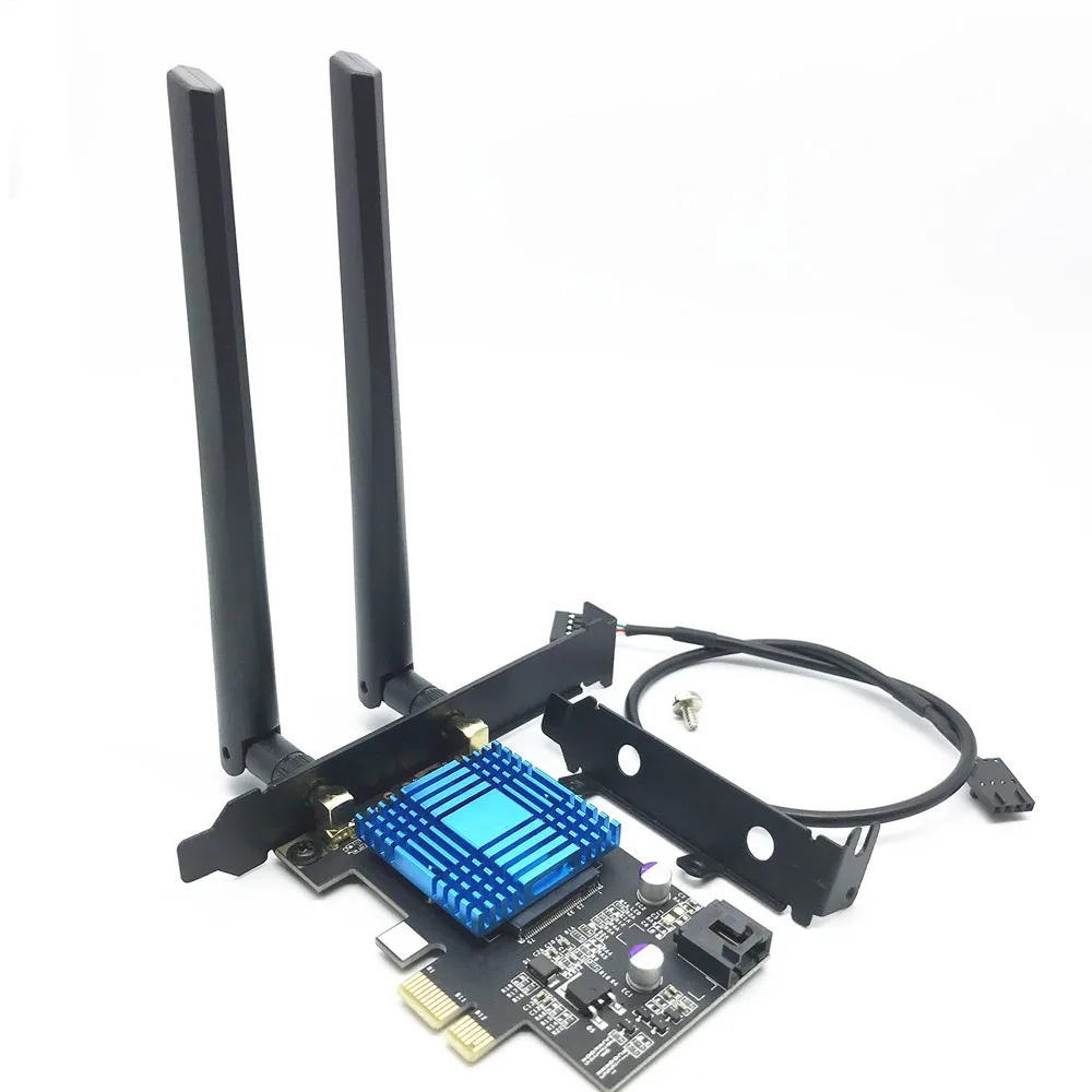 

Dual band PCI-E 1X Adapter 867Mbps 802.11ac 2.4G/5G Bluetooth 4.1 Chipest Killer 1535 Wifi Card AMD motherboard