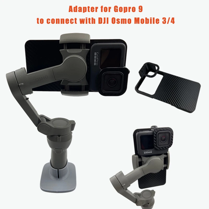 Transportere Christchurch Fordøjelsesorgan Handheld Gimbal Adapter For Gopro Hero 9 Black Camera Switch Mount Plate  Adapter For Dji Osmo Mobile 4 3 Connect With Gopro 9 - Handheld Gimbal  Accessories - AliExpress