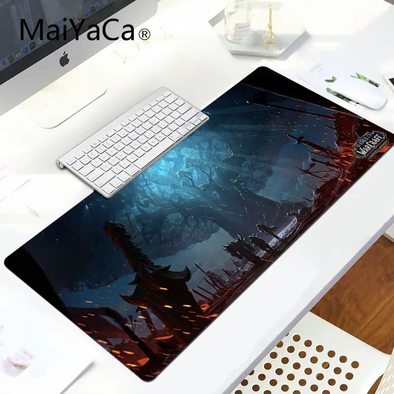 LockEdge 30x80cm MaiYaCa Печатный Мир Warcraft wow клавиатура коврики для игровой мыши большой коврик для мыши Lockedge компьютерный коврик для ПК - Цвет: LockEdge 30x80cm