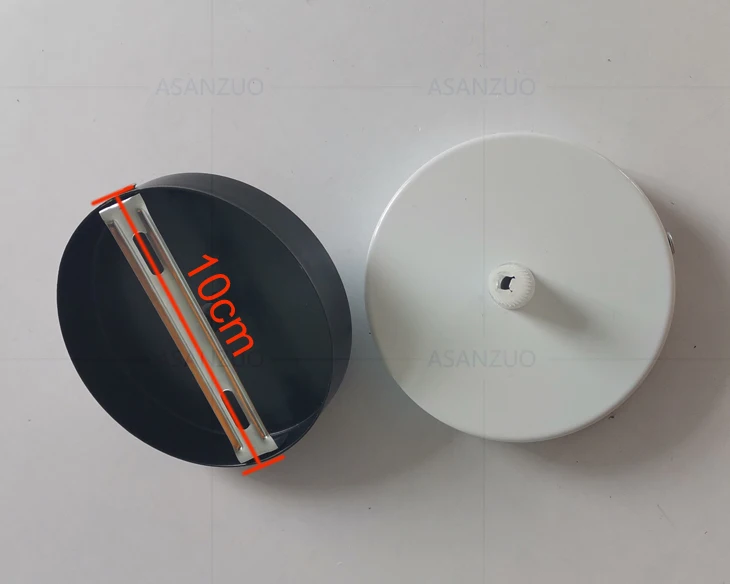 Description Picture 2 of item10/15/20cm Black White Silver Gold Brass Ceiling Plate Wall Sconce Mount LED Base Vintage Pendant Lamp Disc Base Ceiling Canopy