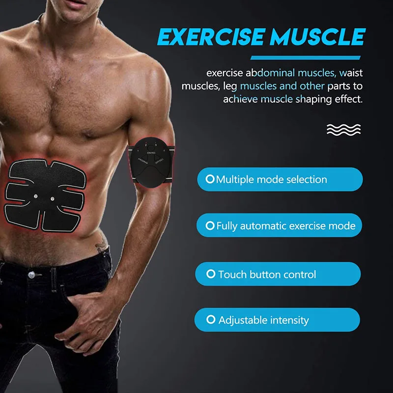 Abs Trainer EMS Abdominal Muscle Stimulator Hip Trainer Set For Body Leg Arm Belly Weight Loss Home Gym Office Fitness Equipment