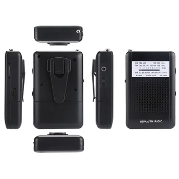 

ABS Built-in Antenna Outdoor Multifunctional Mini Radio NOAA Clear AM FM WB Headphone Jack Weather Forecast Speaker Loud Sound