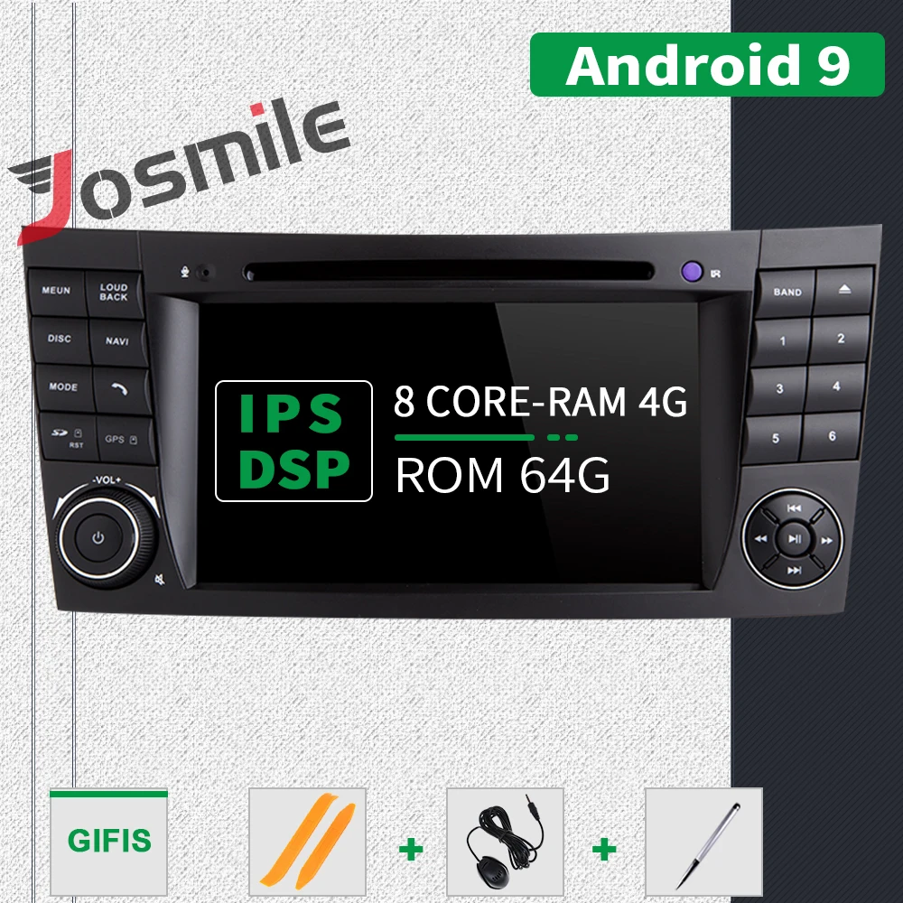 2din Android 9,0 автомобильный DVD мультимедиа для Mercedes Benz e-класс W211 E200 E220 E300 E350 E240 E280 CLS класс W219 gps DVR OBD2 Cam
