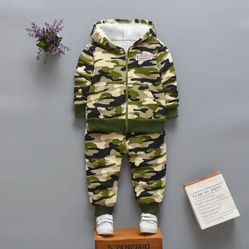 

Autumn Winter Boys Girls Clothes Set Children Plus Velvet Suits Casual Warm Thicken Cartoon CAT Outfits Tracksuit Clothing 1-4T