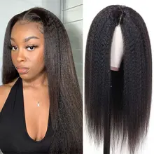 

KISSU Lace Front Wigs Human Hair Brazilian Kinky Straight Lace Frontal Wigs for Black Women Pre Plucked Hairline with Baby Hair