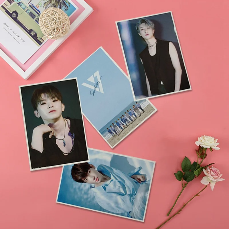 16 шт./компл. KPOP SEVENTEEN IKON фото карточные фотографии мальчик ломо карты самодельные ЛОМО фотографии фотокарты принадлежности для фанатов