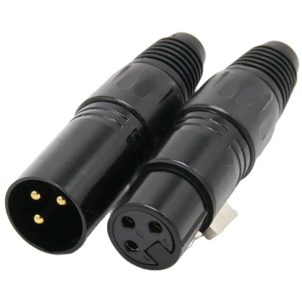 3-контактный разъем XLR гнездовой штекер для микрофона переходник Позолоченный 10
