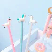 Гелевая ручка Kawaii с милым единорогом и мультяшным животным, 0,5 мм, для школы, для письма, новинка, канцелярские принадлежности, подарок для девочки, волшебная сменная волшебная ручка