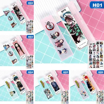 

Anime My Hero Academia / Ghost Blade Pencil Case Sticker Bookmark Set Chidren Pencil Cases Storage Pouch Handbags Purse
