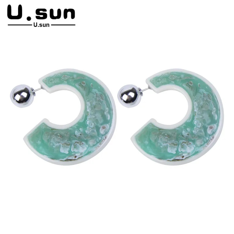 

Big Earrings for Women Vintage Elegant Charm Resin Acrylic Boho Earring Simple Trendy Dangle Ladies Fashion Jewelry Statement