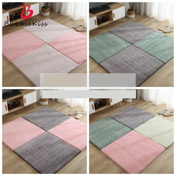 

Bubble Kiss Nordic Style Stitching Floor Mat Carpet Solid Color 3cm Thicker Living Room Decor Carpet Simple Bedroom Area Rug