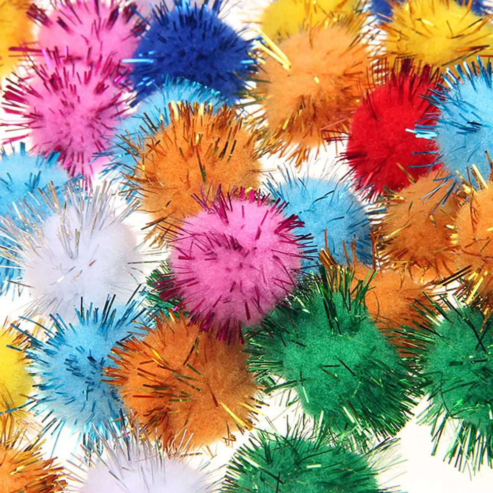 1pcs Pet Cat Toy Cats Colored Plush Ball Toy For Puppy Cats Interactive Playing Chew Toy Ball For Pet Cat Training