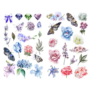 

1 PCS Leaves and Flowers Decor Mohamm DIY Diary Aesthetic Sticker Notebook Handmade Bullet Journal Stickers Scrapbooking