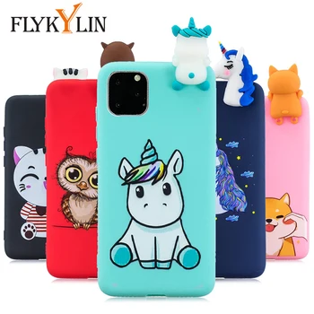 

FLYKYLIN Case For iPhone 11 Pro Max 5 5S SE 2 XS XR X 6 S 6S 7 Plus 8 Cover Unicorn Soft TPU Silicone 3D Dolls Toy Phone Coque