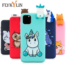 Funda FLYKYLIN para iPhone 11 Pro Max 5 5S SE XS XR X 6 S 6 S 7 Plus 8 cubierta en unicornio suave TPU silicona muñecas 3D juguete teléfono Coque(China)