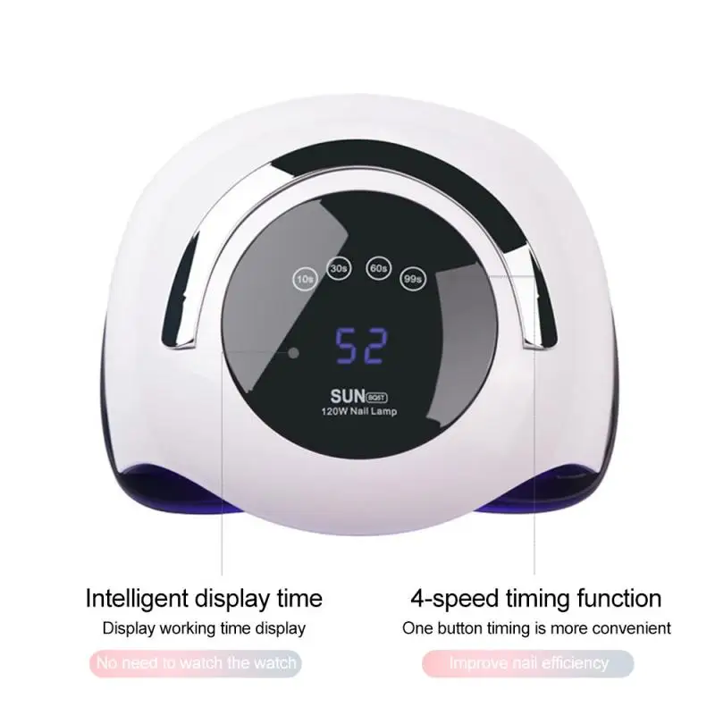 

120W SUN Intellige Nail Lamp Multifunctional UV LED Nail Polish Gel Nail Dryer Cure Manicure Nail Machine Nail Art Tools BQ5T