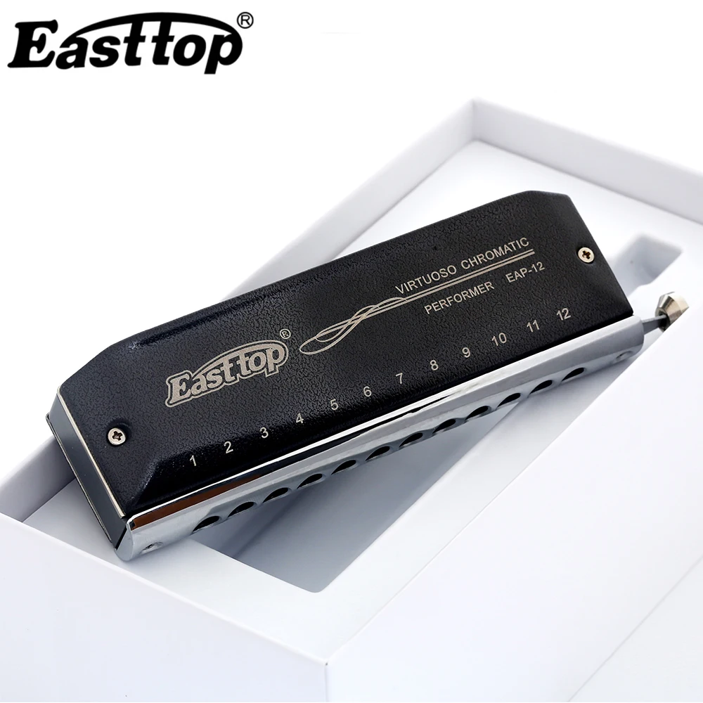 Easttop Хроматическая губная гармоника, новинка, 12 отверстий, 48 тон, губная арфа, инструмент, Ключ C, D, A, B, G, музыкальные инструменты, Восточная верхняя EAP-12