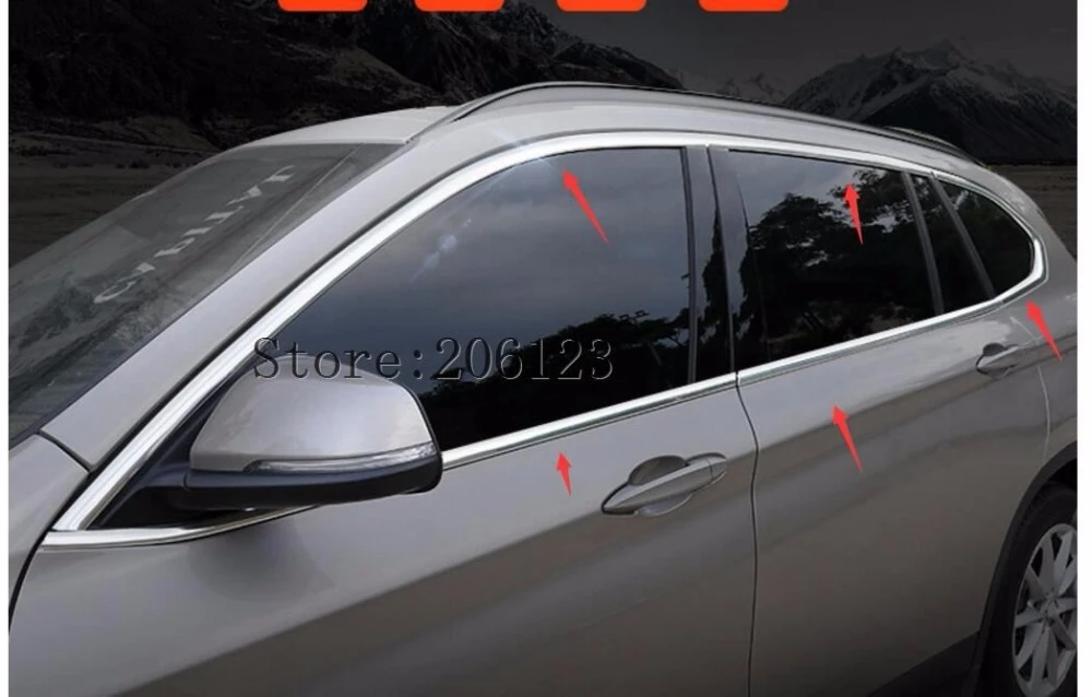 pcs Car Door Full Window Frame Sill Molding Trim Cover For 16 17 18 Bmw X1 F48 Standard Wheelbase Aluminum Alloy Matte Chromium Styling Aliexpress