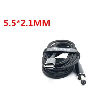 

5A PD Fast Charging Cable Type-c to DC Adapter 2.5x0.7/5.5x2.1/5.5x2.5 for Dell B85B