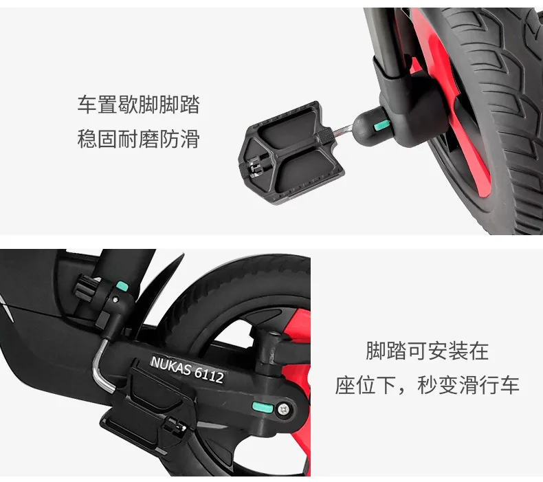 Luddy Childrens Tricycle Bicycle Five-In-One Hand Push Childrens Balance Scooter Without Pedal Sliding Scooter 28 Undefined