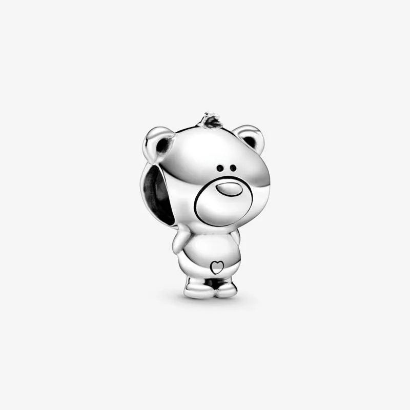 Authentic 925 Sterling Silver Beads Charm Theo The Bear Charms Fit Bracelet Bangle Women DIY Jewelry |