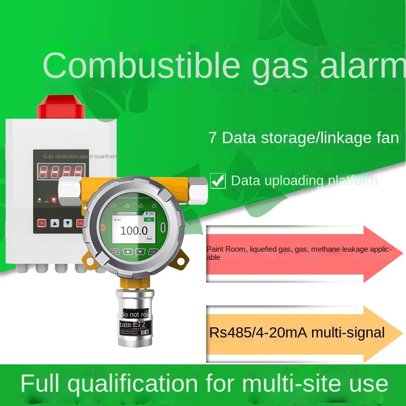

Online Fixed Ex Combustible Gas Detection Alarm Instrument Combustible Methane Gas Leakage Concentration Detection Leak Detector