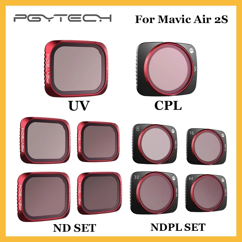 Оригинальный фильтр PGYTECH MAVIC AIR 2S UV CPL NDPL ND 8 16 32 64 аксессуары для объектива камеры DJI