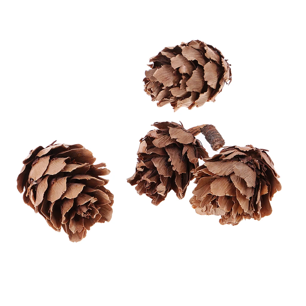 180 Pcs Mini Natural Dried Pine Cones For Christmas Tree Hanging Decoration