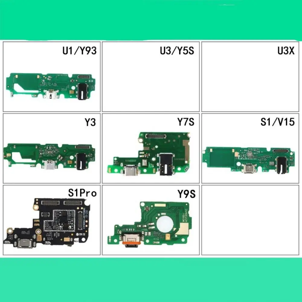 For VIVO U1 U3 U3X Y3 Y7S S1 S1PRO Y9S USB Charging Dock Flex Cable  MIC Connector Headphone Jack Smartphone PCB Board