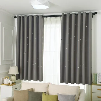 

Shiny Stars Cloth Curtains For Kids Boy Girl Bedroom Living Room,